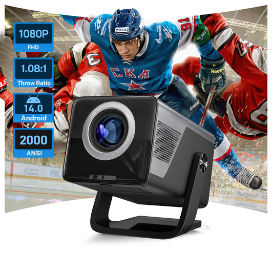LynCast 8K Supported Home Theater Projector With 1080P Auto Focus Android 14