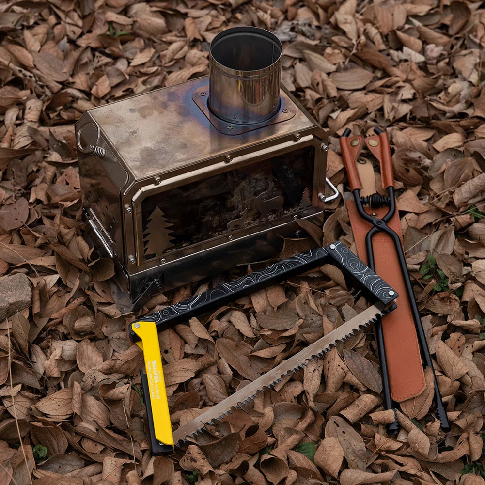 Folding Saw With Storage Bag Aluminum Alloy Camping Tool