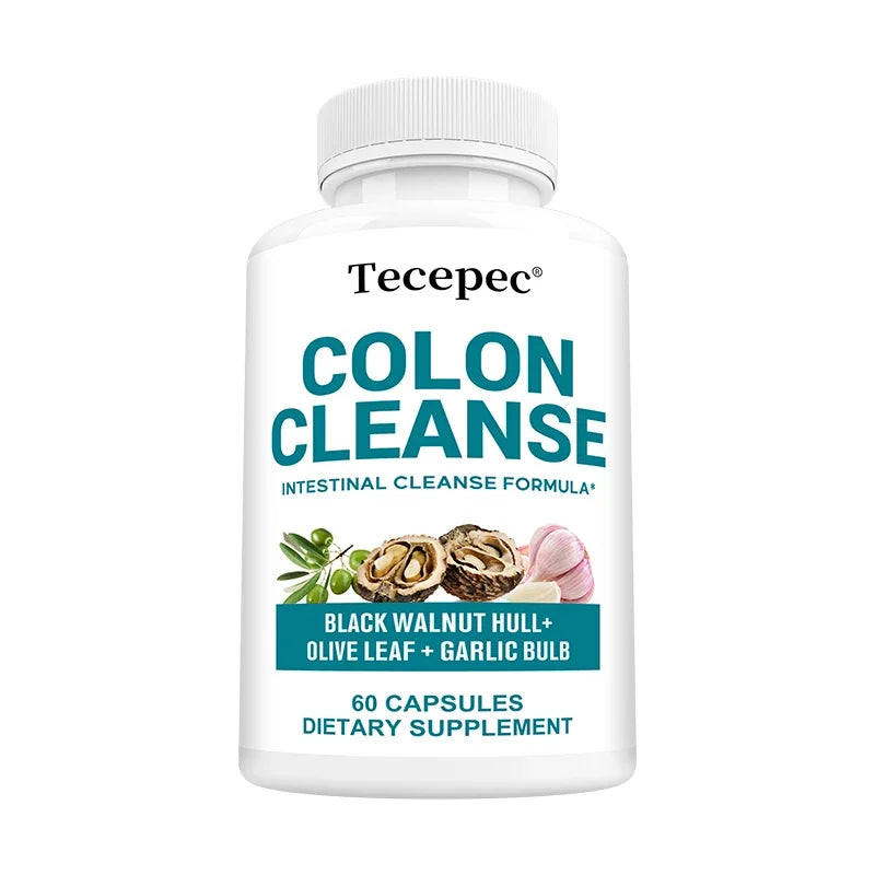 Colon Cleansing Capsules - Digestive & Gut Health Support,  Flatulence, Constipation & Bloating Relief - with Psyllium Husk
