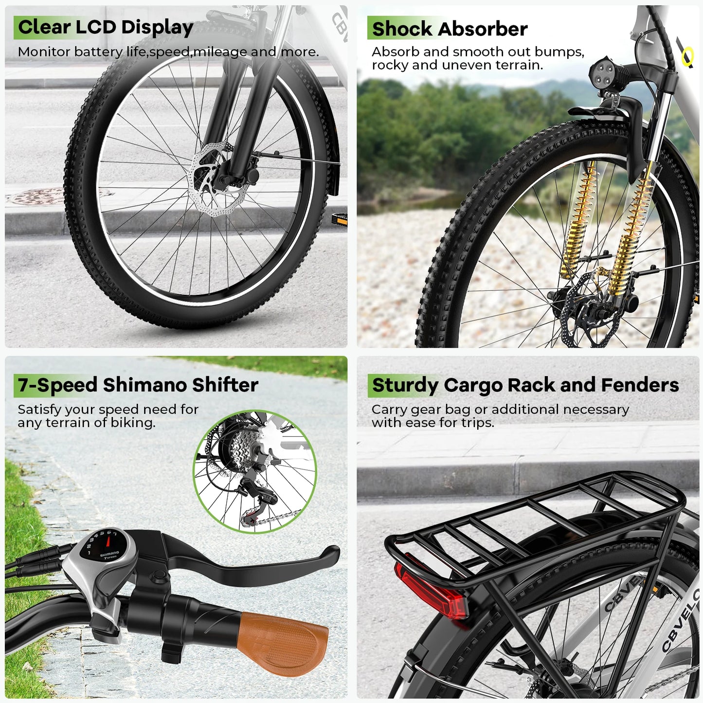CYBERVELO EK2 1000W Electric Bike With Removable Battery