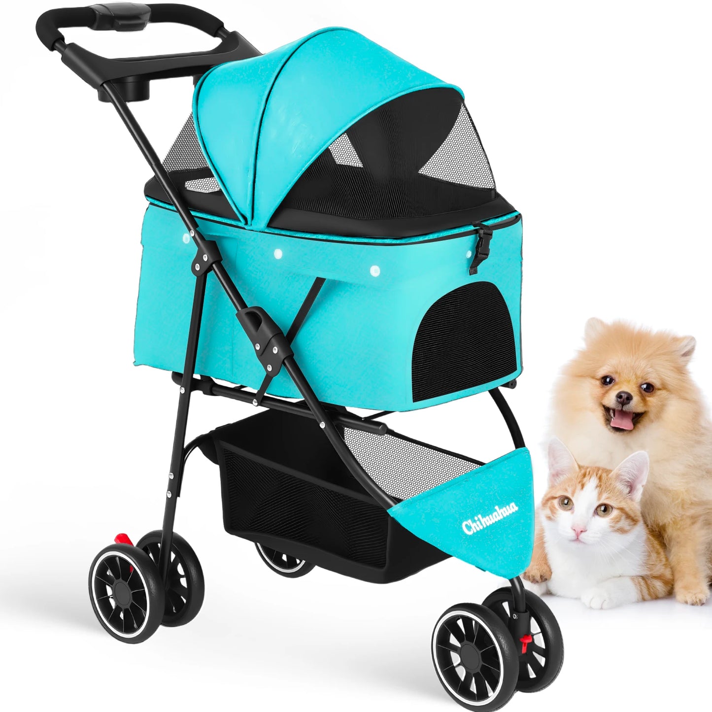 CHIHUAHUA Foldable Pet Stroller For Cats And Small Dogs Portable