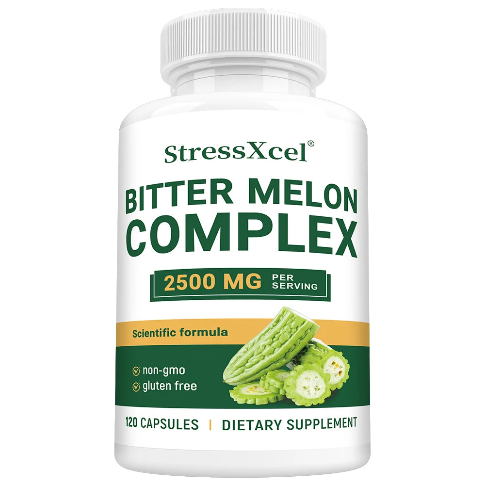Bitter Melon Extract 2500mg Capsules, Supports Blood Sugar Balance, Metabolism, Digestion, Metabolism, Skin Health & Detox