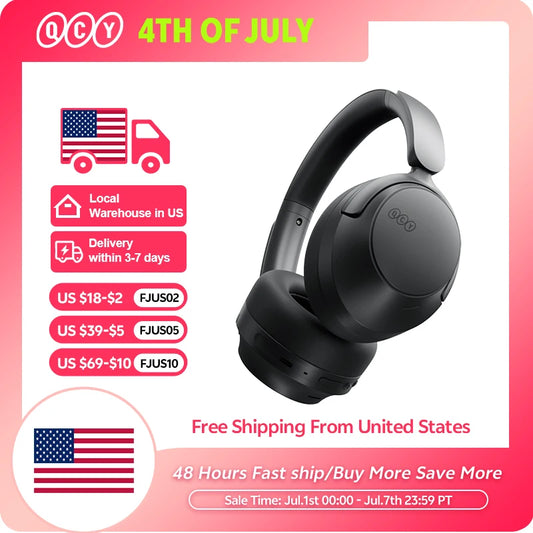 QCY H3S Over Ear Wireless Headphones HiRes LDAC Spatial Sound