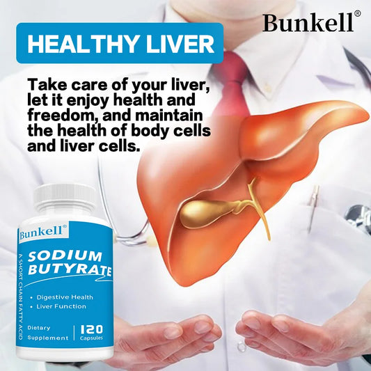 Sodium Butyrate Capsules - Postbiotic for Gut Health, Digestive Support, Bloat, Gas & Constipation Relief, Gut Wellness