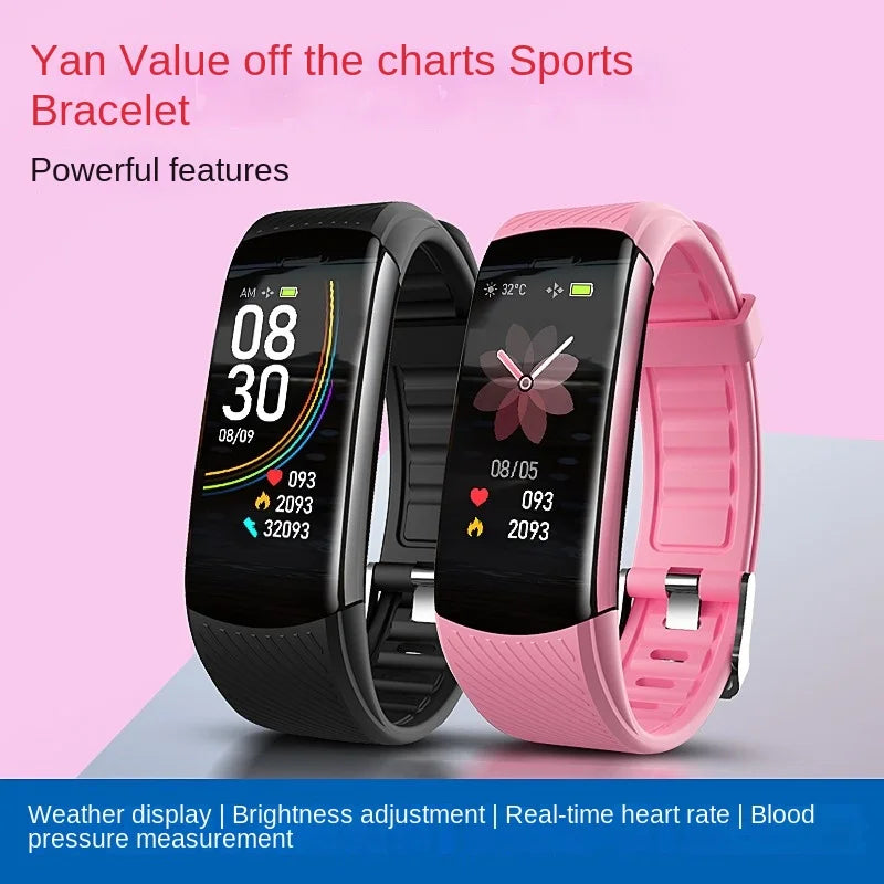 Measuring Body Temperature Blood Pressure Heart Rate Blood Oxygen Sleep Exercise Step Count Health Monitoring Smart Wristband