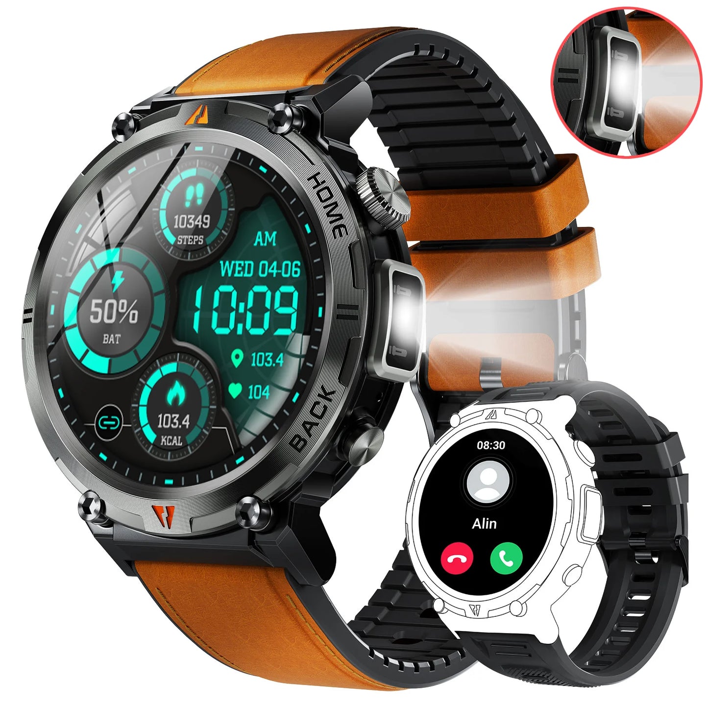 EIGIIS KE3 Bluetooth Call Smartwatch For Men With Touch Screen