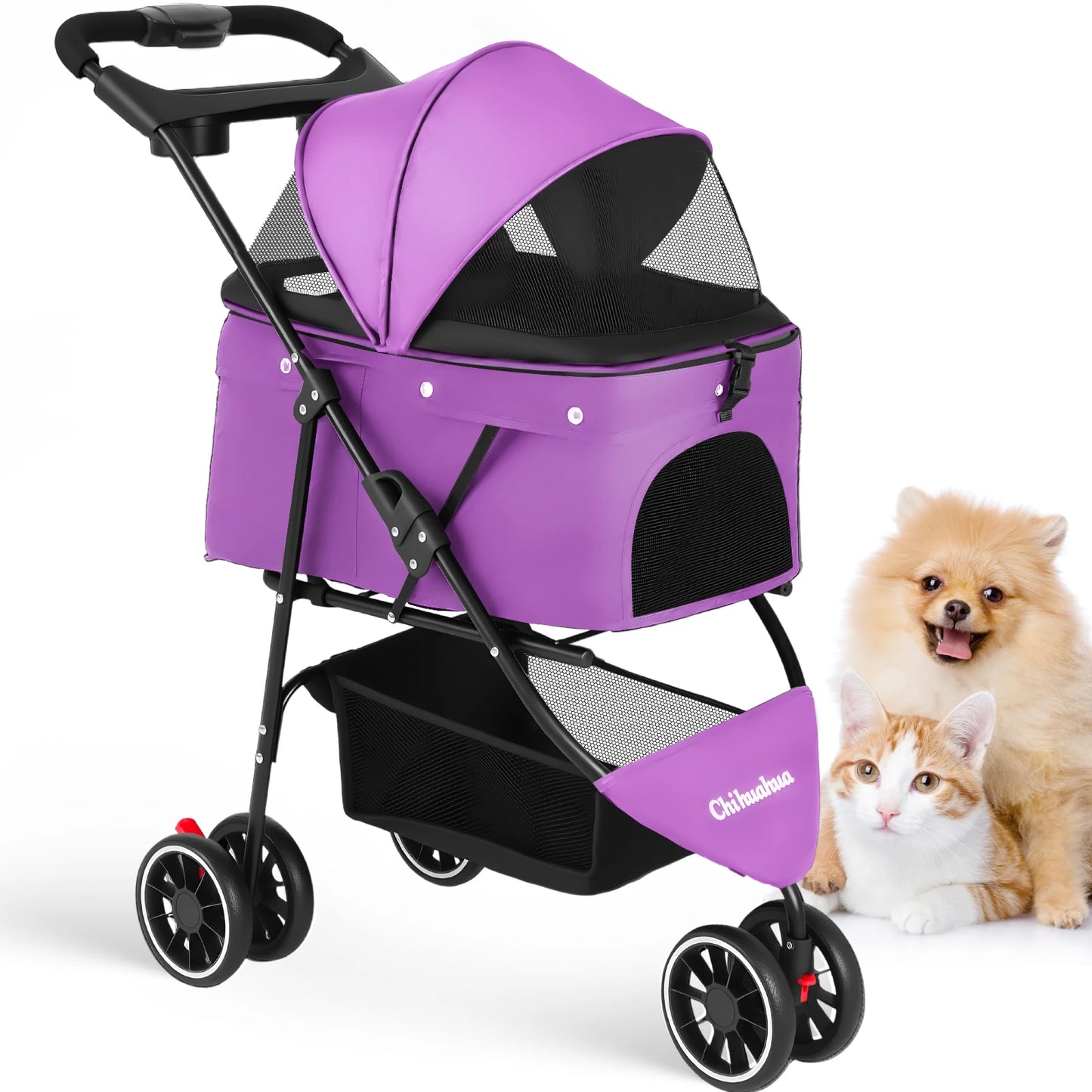 CHIHUAHUA Foldable Pet Stroller For Cats And Small Dogs Portable