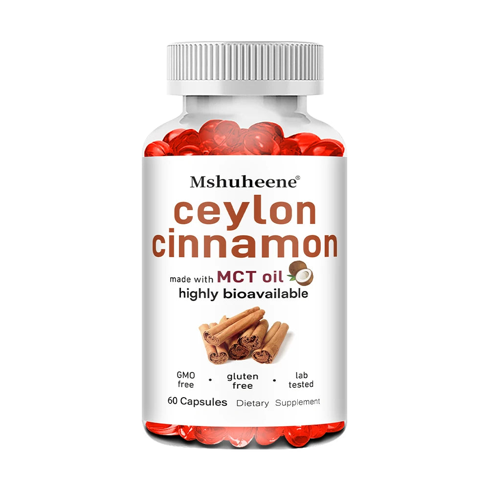 Organic Ceylon Cinnamon Capsules 600mg High Potency, Supports Antioxidant, Immune, Energy, Heart, Joint, Bone & Digestive Health