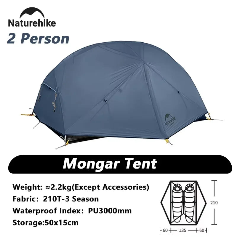 Naturehike Mongar Ultralight 2 Person Waterproof Tent For Camping
