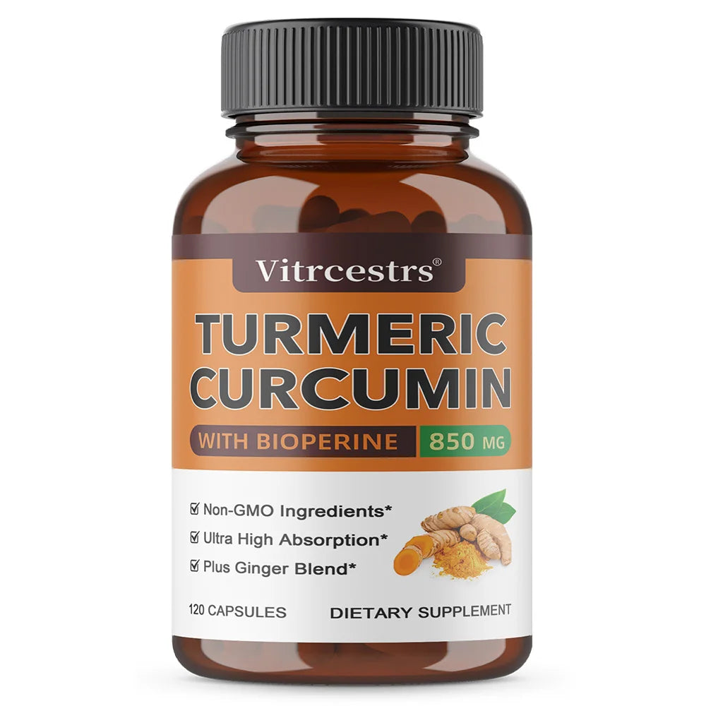 Organic Turmeric Curcumin, High Absorption Joint Bone Brain & Cardiovascular Support, Antioxidant & Digestive Health Supplement