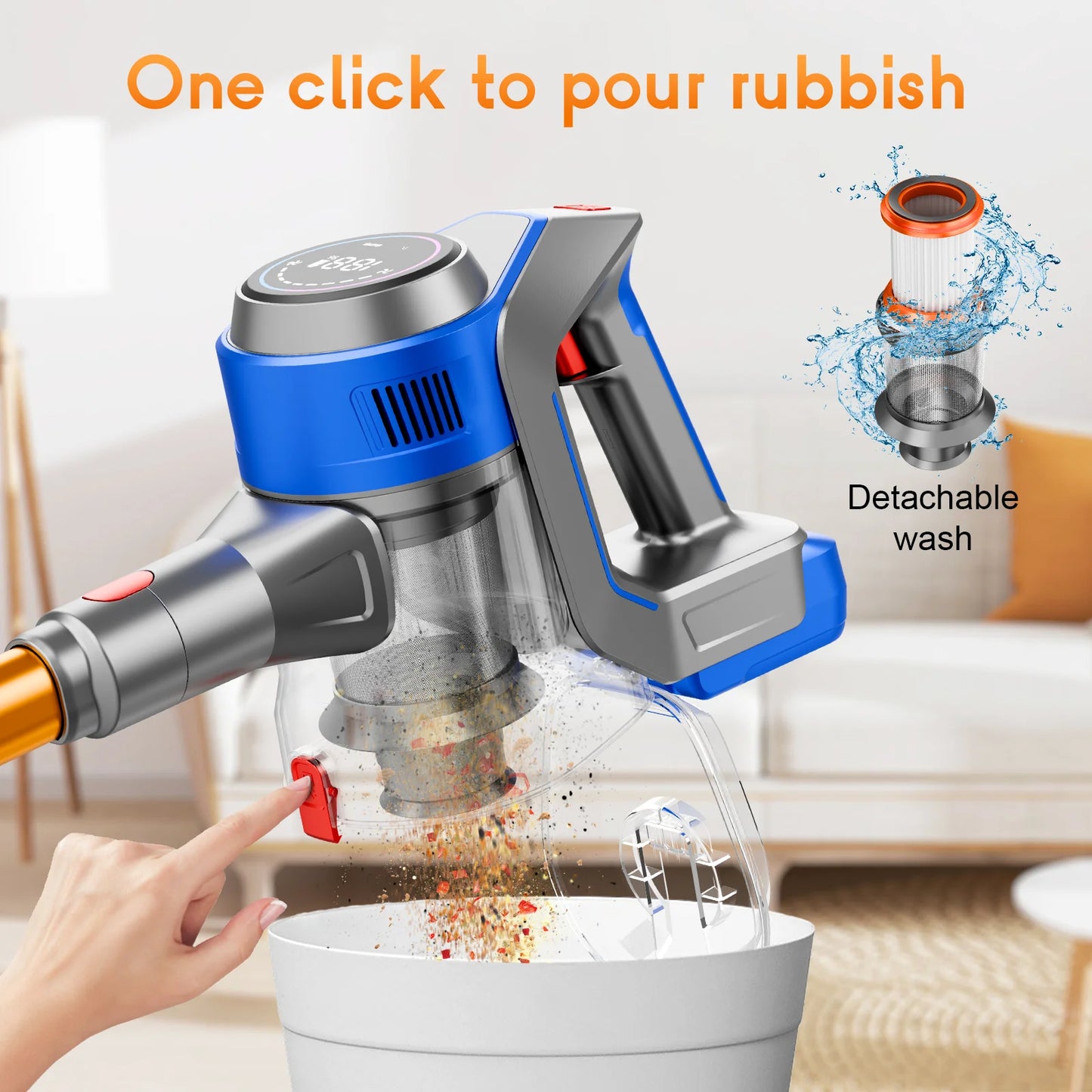 Honki Cordless Vacuum Cleaner Wet and Dry With LED Suction
