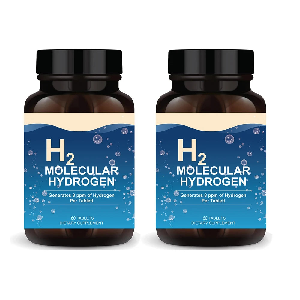H2 Molecular Hydrogen - Hydrogen Water Tablets with Magnesium - Supports Energy, Brain, & Cognitive Health - 60 Tablet
