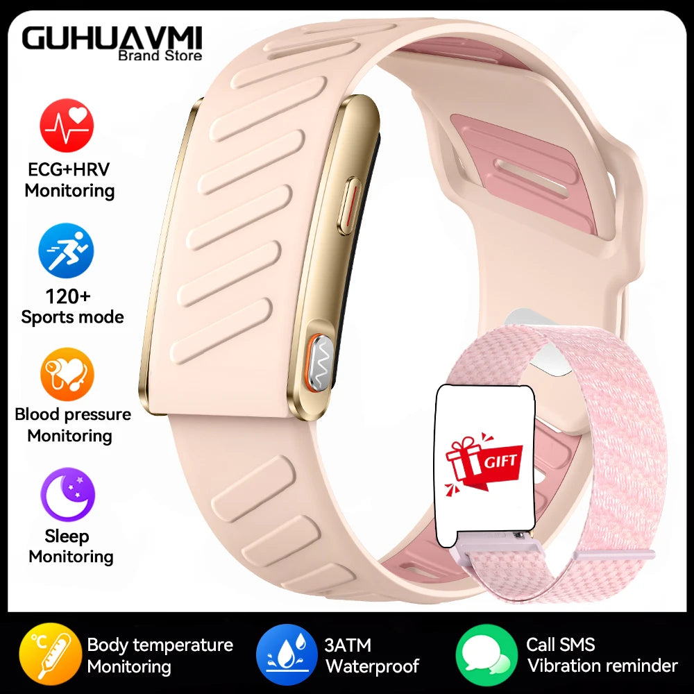 2026 New Screenless Fitness Tracker Health Smart Band ECG+PPG Uric Acid Blood Oxygen Body analysis Smart Bracelet For Men Women