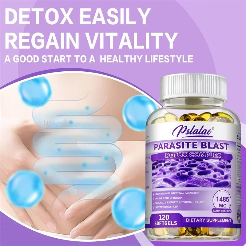 Parasite Blast Detox Complex - Promote Digestive Health, Eliminate Parasites, Detoxify The Intestines, and Enhance Immunity