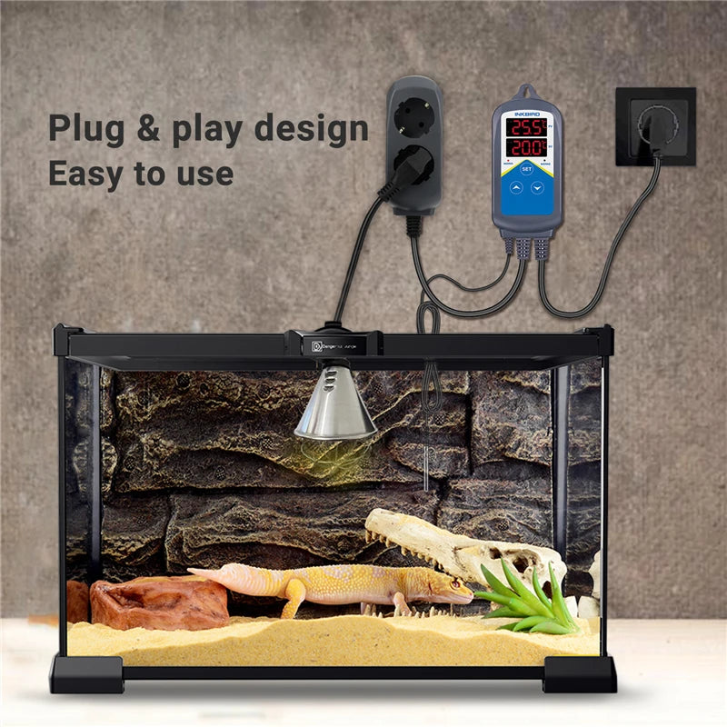 INKBIRD ITC-306T Heating Cooling Pre-wired Temperature Controller With Time Function For Breeding and Planting Pet Breeding