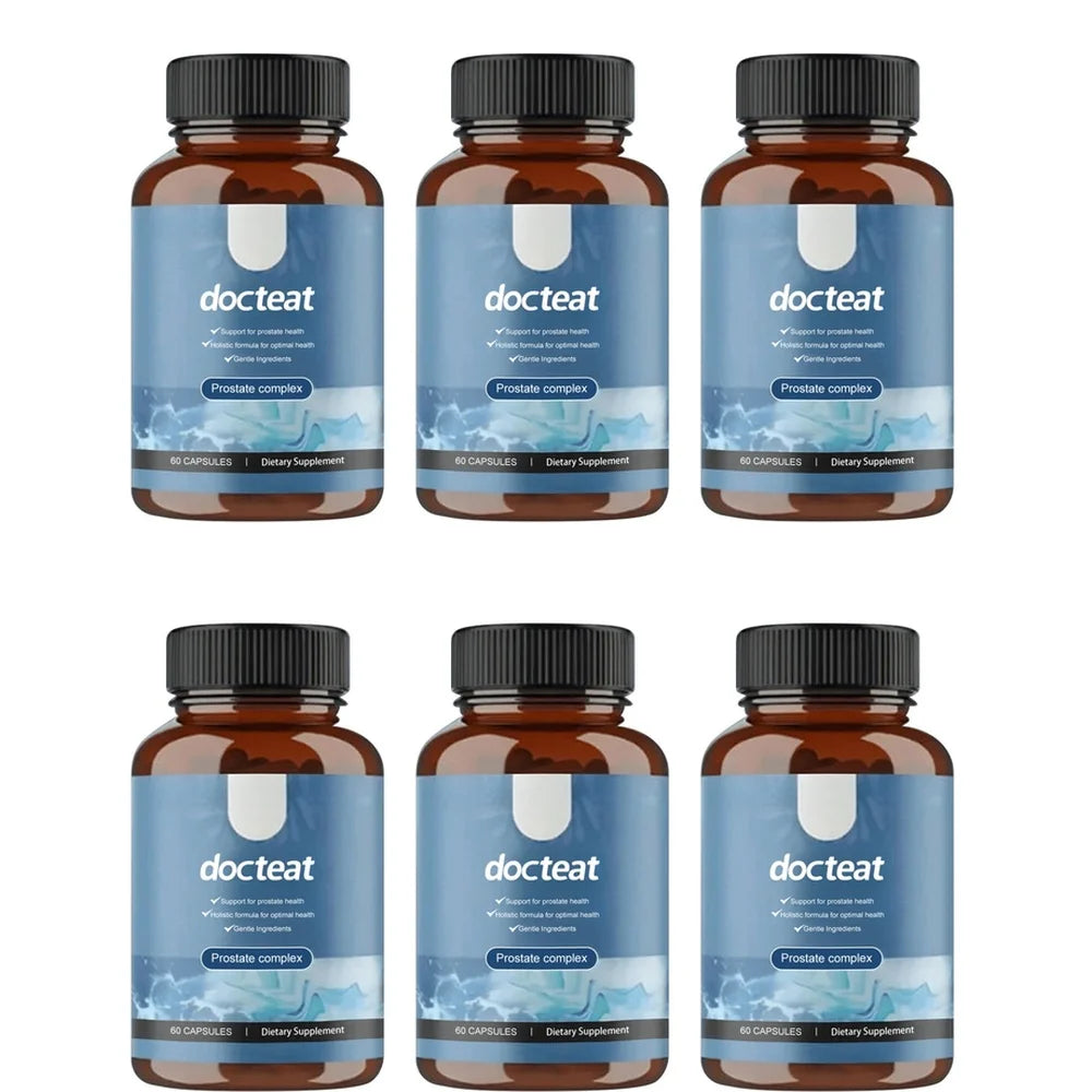 Docteat Prostate Complex Capsules Support Prostate Health and Urine Flow with Herbal Saw Palmetto and Pygeum, 60 Capsules
