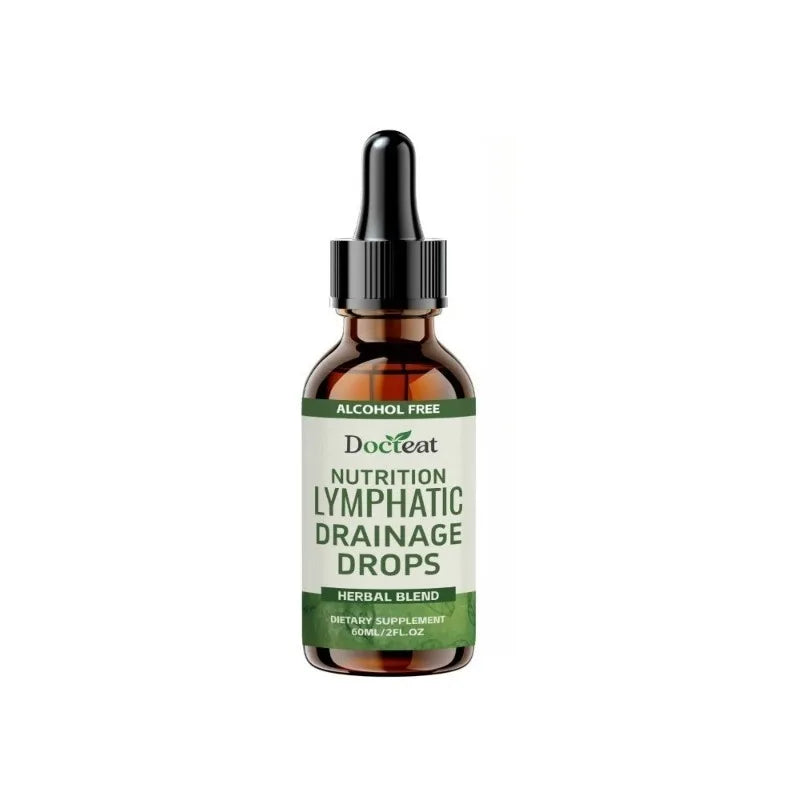 Lymphatic Drainage Drops 60ml Herbal Blend Supplement with Vitamin B12 Dandelion and Plantago Extract Support Lymphatic Health