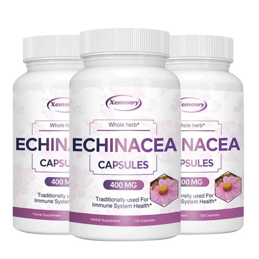 Echinacea Capsules 400 Mg - Supports Immune and Respiratory Health and Reduces The Length of Colds Supplement