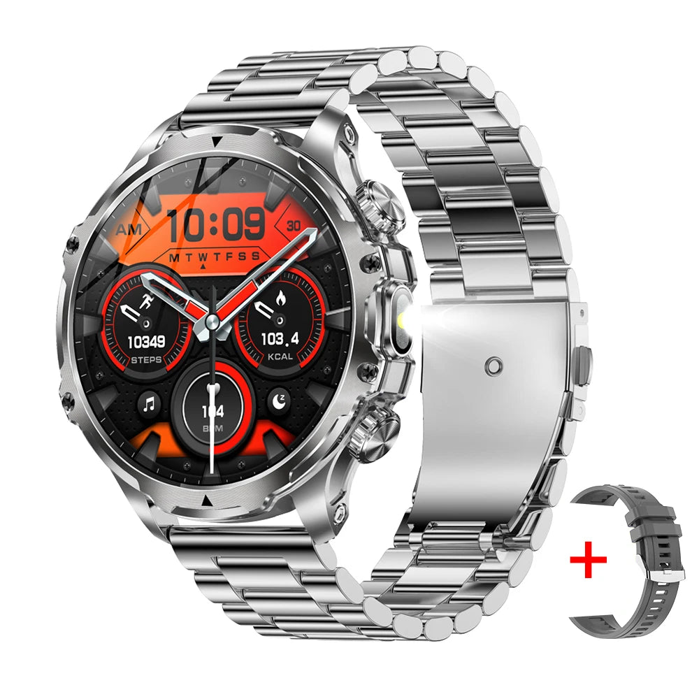 MEVADEN 1.8" Large Screen Smart Watch Bluetooth Call Flashlight 700mAh Outdoor Sports Health Monitor Smartwatch for Android IOS