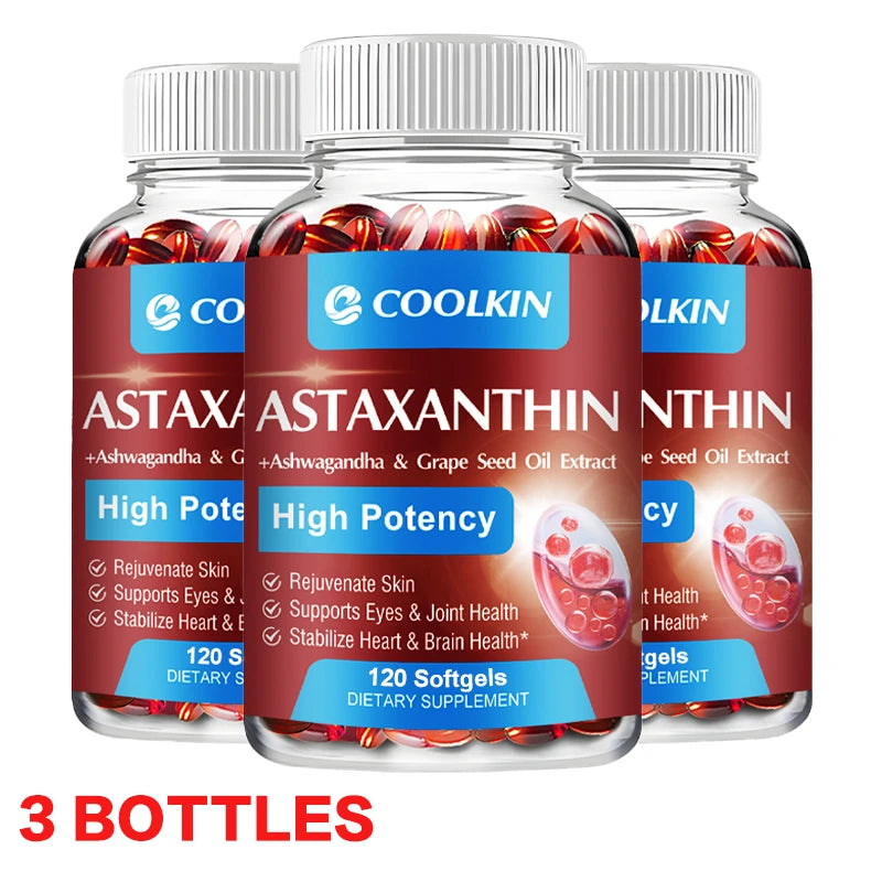 Astaxanthin - Promotes Cardiovascular Health, Speeds Up Metabolism, Supports Eye, Joint and Skin Health