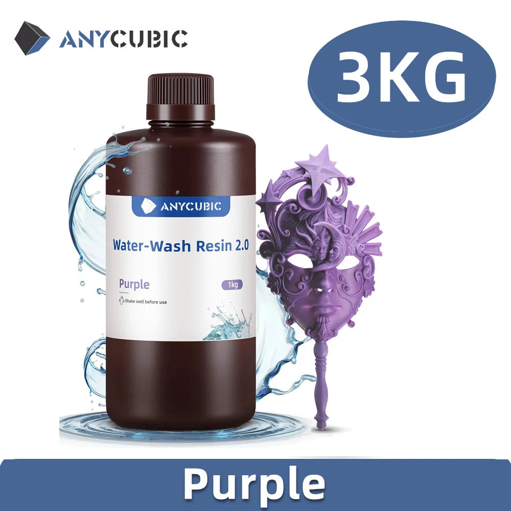 AnyCubic Waterwash Resin 2.0 High Precision Low Odor For LCD 3D Printer