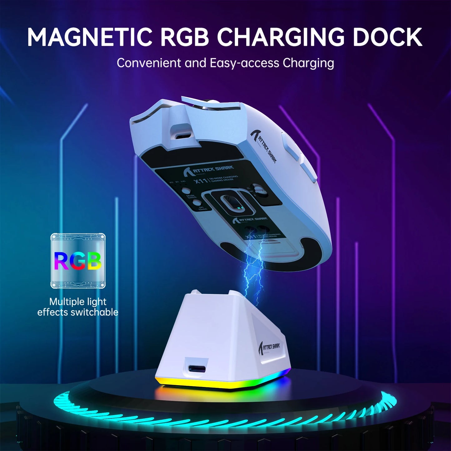Attack Shark X11 Wireless Gaming Mouse With 22K DPI RGB