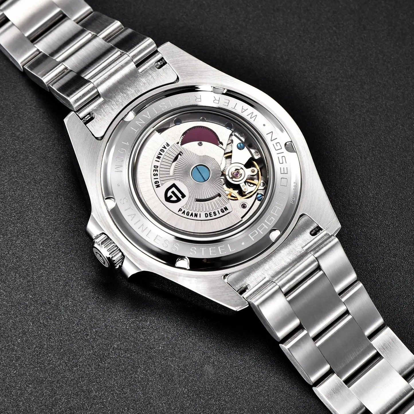 PAGANI DESIGN PD1682 GMT Automatic Mechanical Watch Stainless Steel 100M