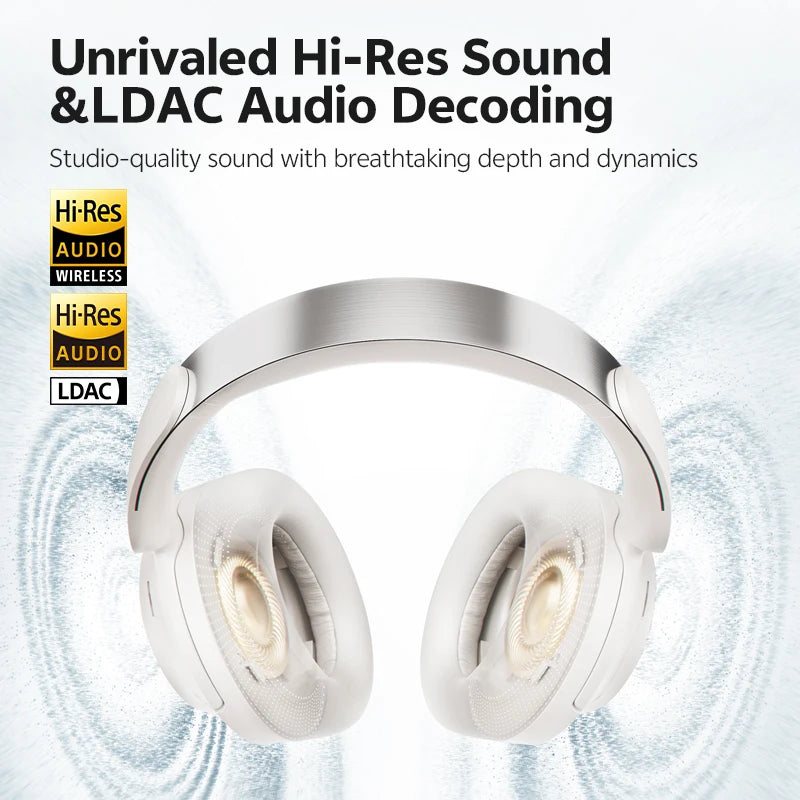 QCY H3S Over Ear Wireless Headphones HiRes LDAC Spatial Sound