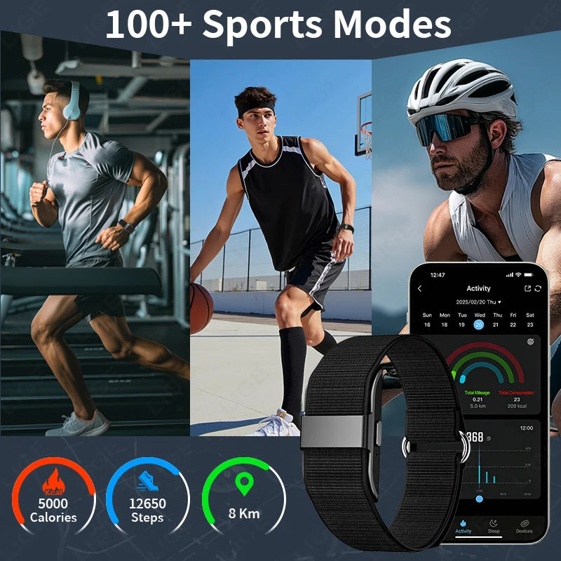 LIGE Smart Bracelet Waterproof Smartband Clock Running Pedometer Sports Health Monitor Smartwatch Vibration Alarm Message Alert