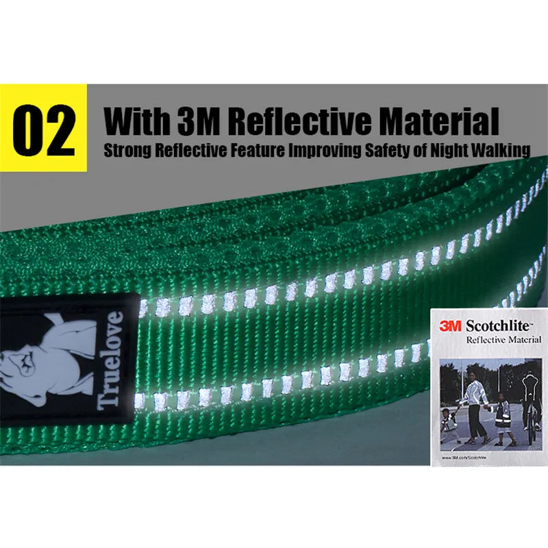 TRUELOVE Soft Pet Leash Reflective Nylon Mesh Padded for Dogs