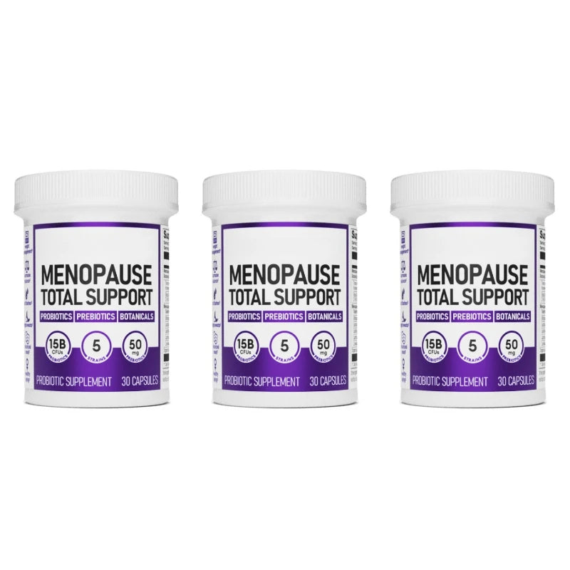 Menopause Probiotic Supports Hormone Balance, Hot Flashes, Night Sweats, Weight Management, Bloating & Gut Health Resveratrol+