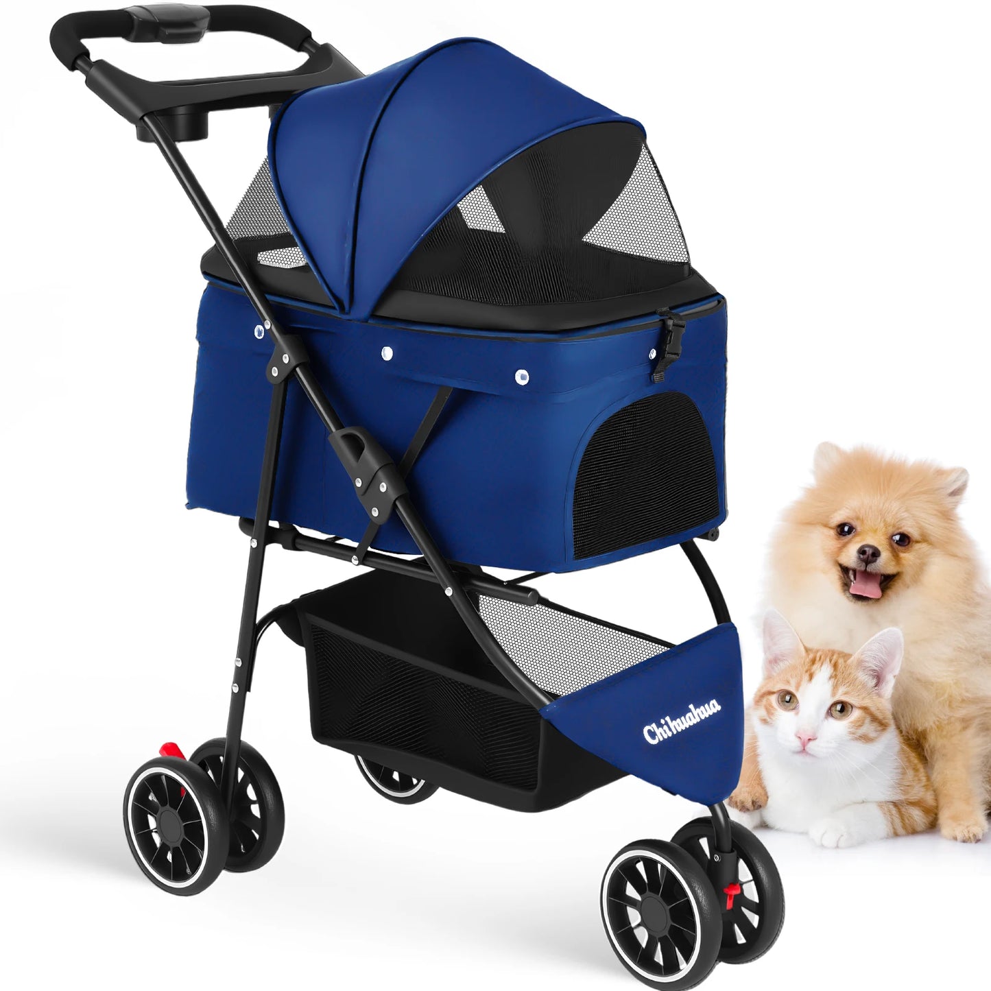 CHIHUAHUA Foldable Pet Stroller For Cats And Small Dogs Portable