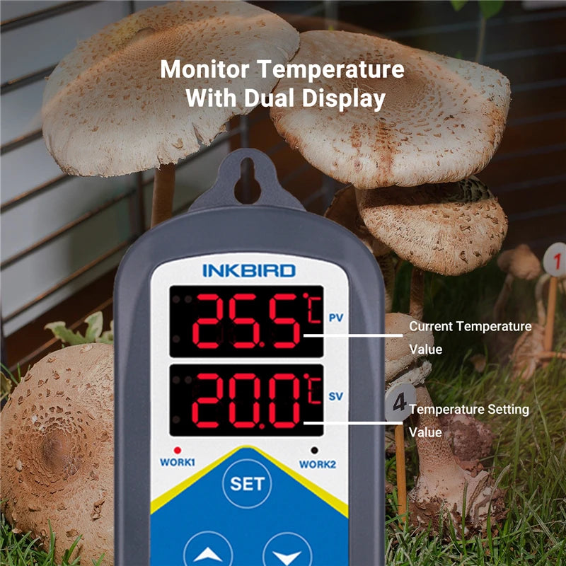 INKBIRD ITC-306T Heating Cooling Pre-wired Temperature Controller With Time Function For Breeding and Planting Pet Breeding