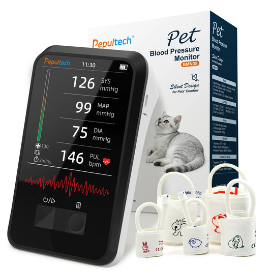 Pepultech Vet Health Care Pet Animal Use Veterinary Blood Pressure Monitor with Bluetooth and Li-Battery BMN35