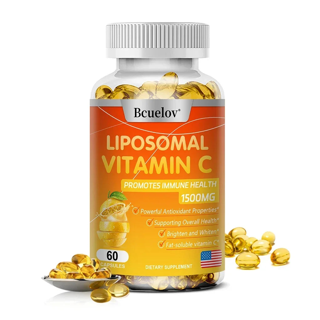 Liposomal Vitamin C Capsules - Powerful Antioxidant, Supports Skin Health, Antioxidant, Anti-aging, and Improves Immunity