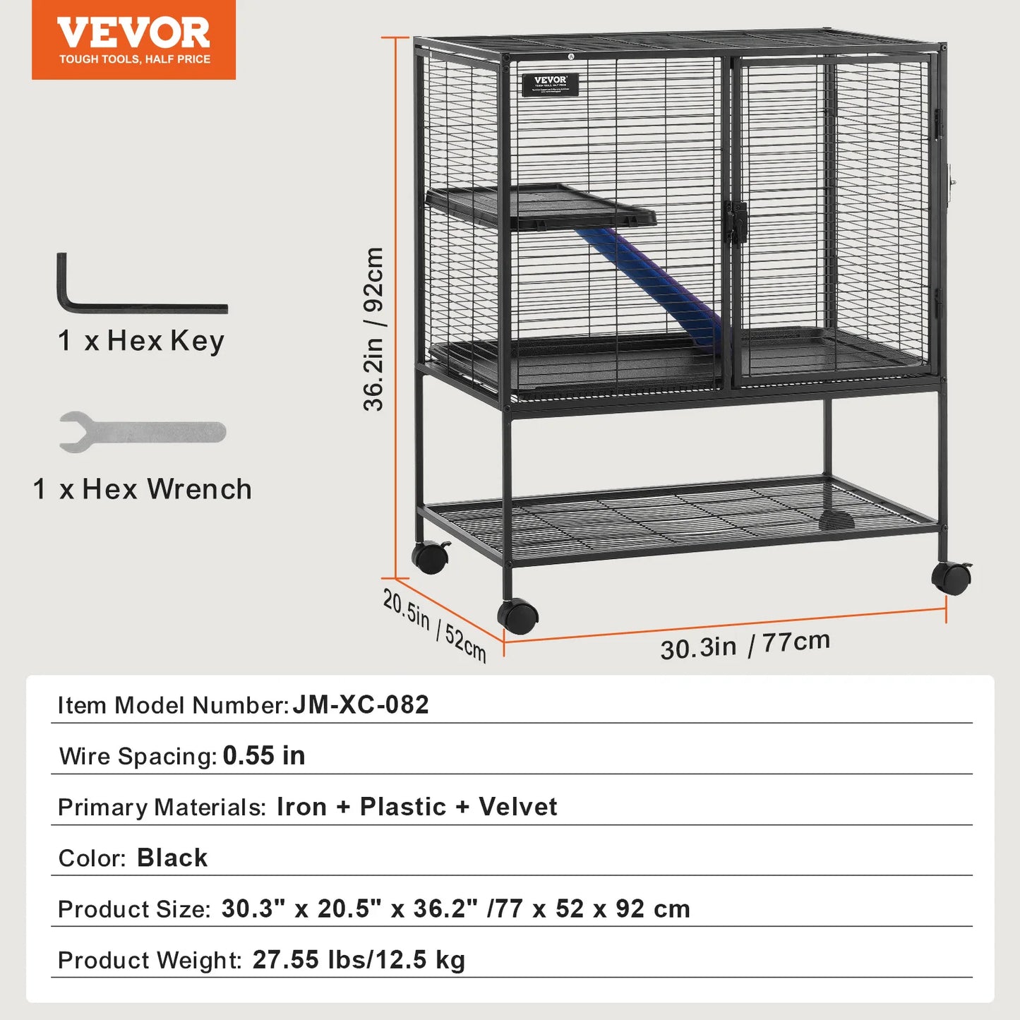 4-Tier Metal Ferret Cage For Small Animals Critter Nation Style