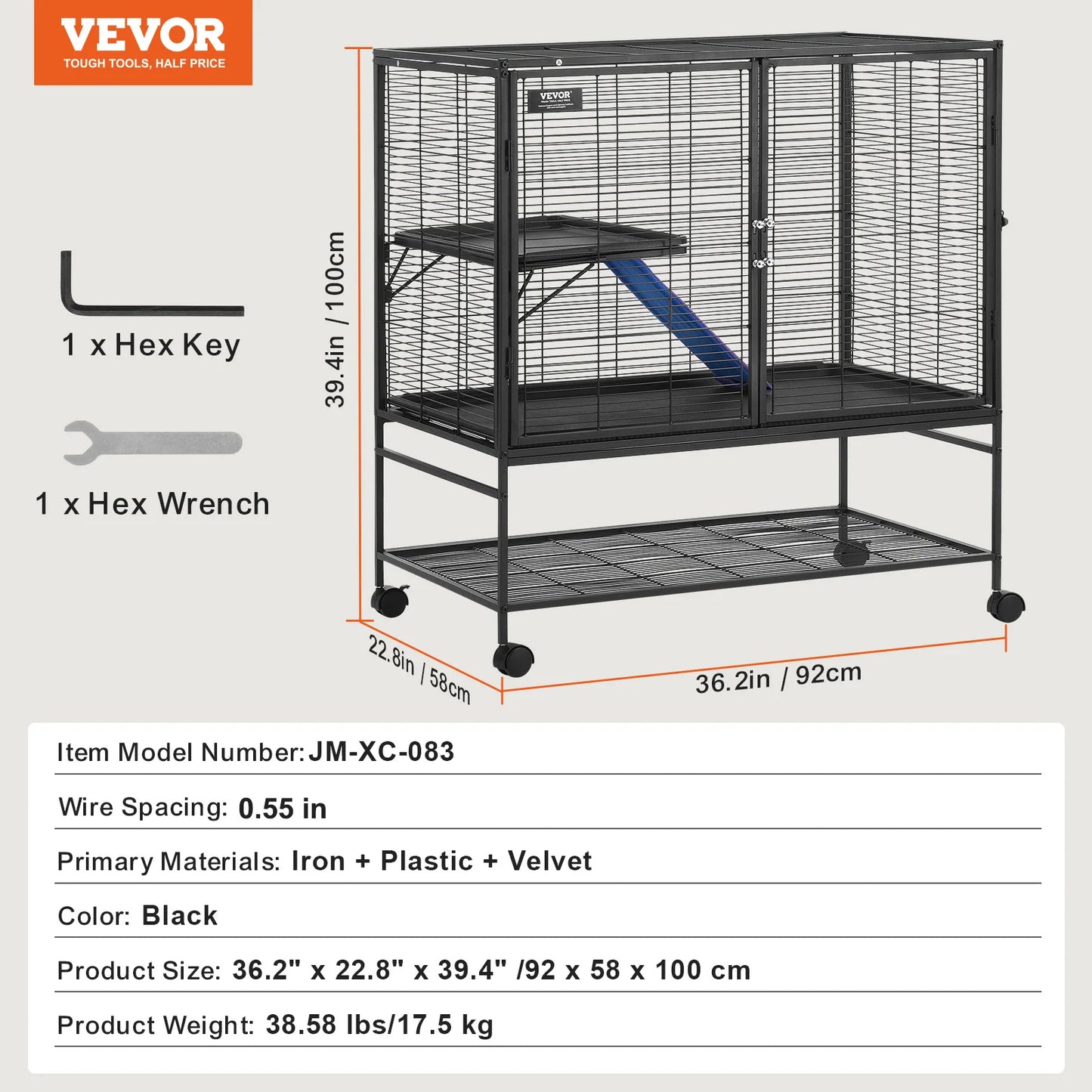 4-Tier Metal Ferret Cage For Small Animals Critter Nation Style