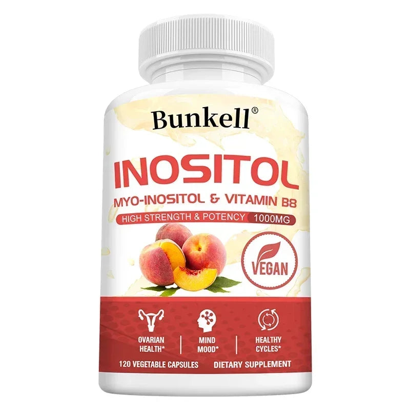 Inositol 1000mg Capsules - Fat Metabolism, Liver Health, Ovarian, Immune System Support, Skin Balance & Hair Growth Supplement