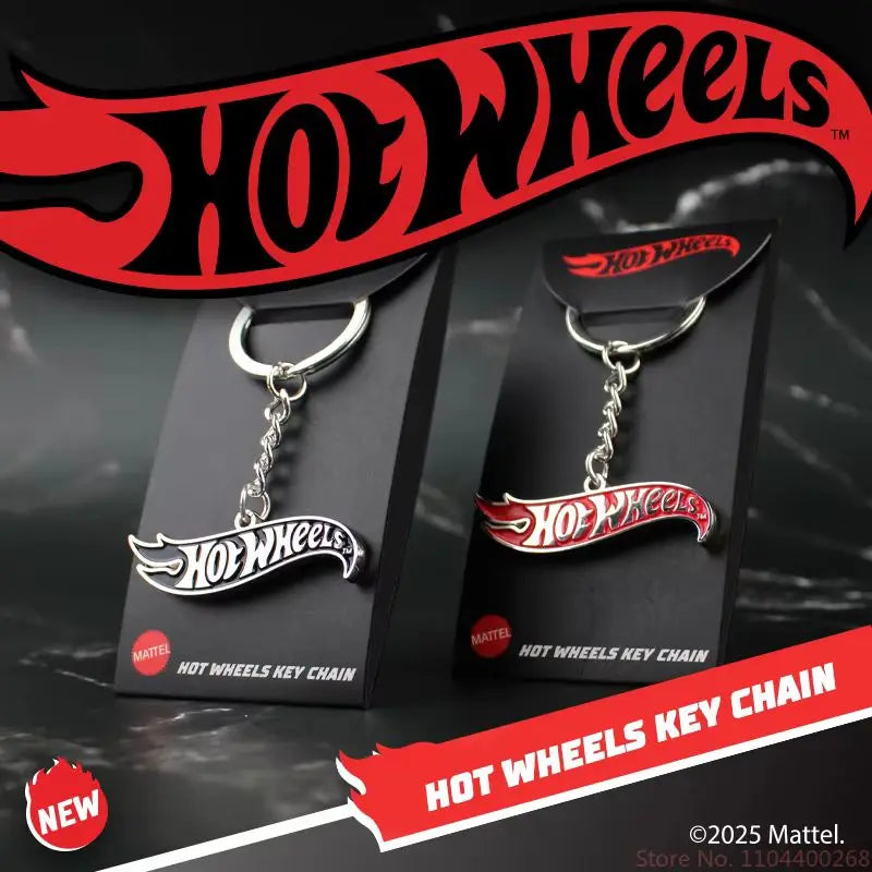 Hot Wheels Logo Men'S Keychain 2025 Mini Pendant Ring Chain Non-Radio Controlled Model Car Toy Vehicle Accessory For Boys
