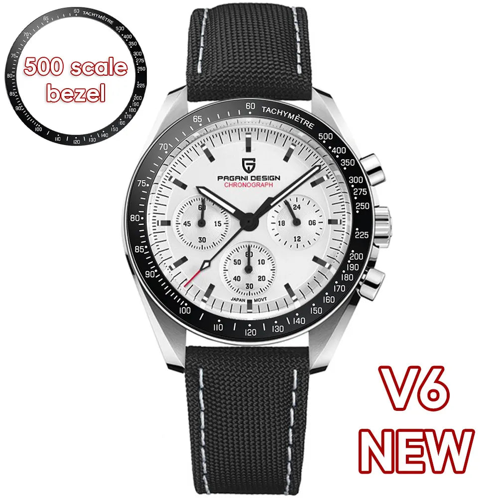 PAGANI DESIGN Luxury Quartz Chronograph Watch With Auto Date Sapphire