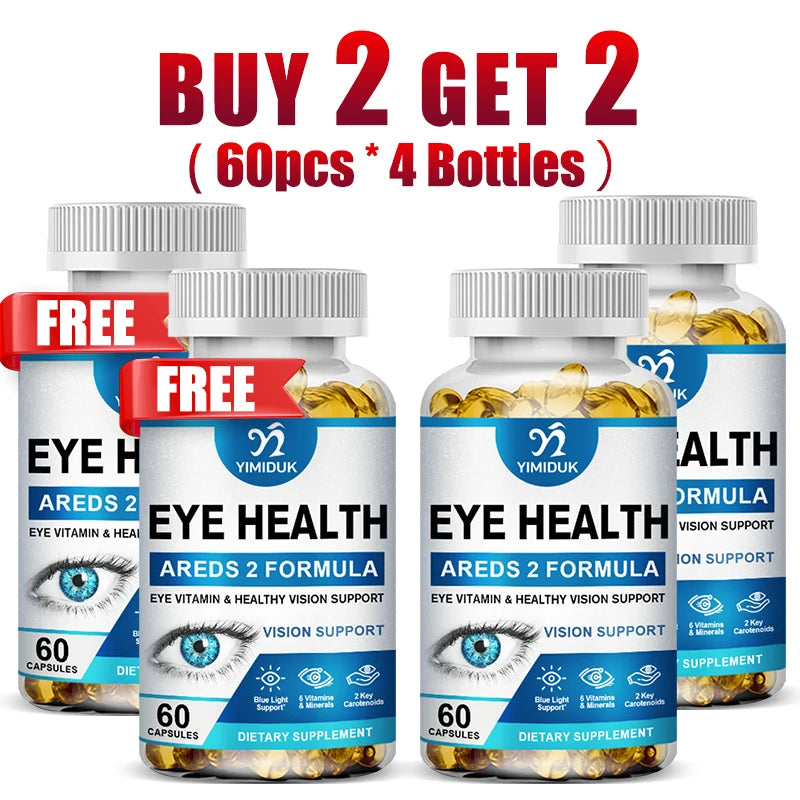 Buy 2 Get 2 Free! Eye Health Capsules, Support Reduces Eye Fatigue, Dryness & Promotes Long-Term Eye Care, Retina, Men & Women