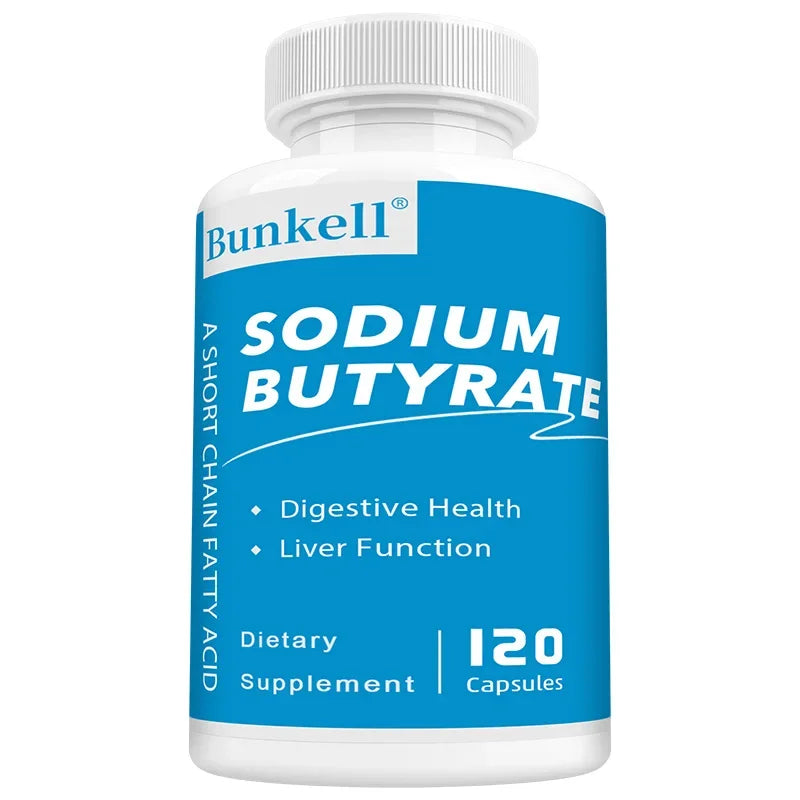 Sodium Butyrate Capsules - Postbiotic for Gut Health, Digestive Support, Bloat, Gas & Constipation Relief, Gut Wellness