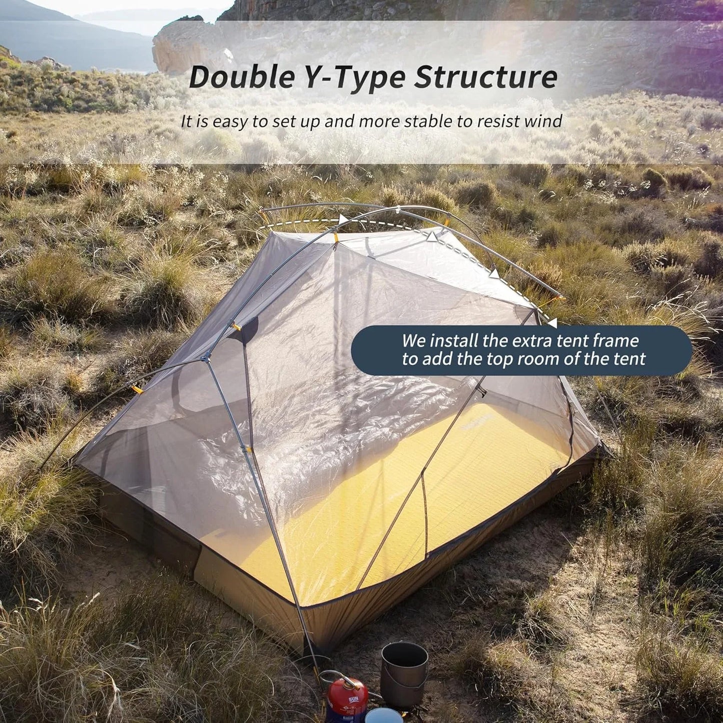 Naturehike Mongar Ultralight 2 Person Waterproof Tent For Camping