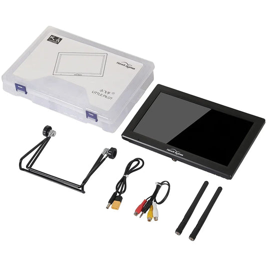 Hawkeye Little Pilot Captain X 10.2" FPV Monitor, Dual 5.8G RX/1000lux/DVR/HDMI, Support X Band & -99db Sensitivity for Drone