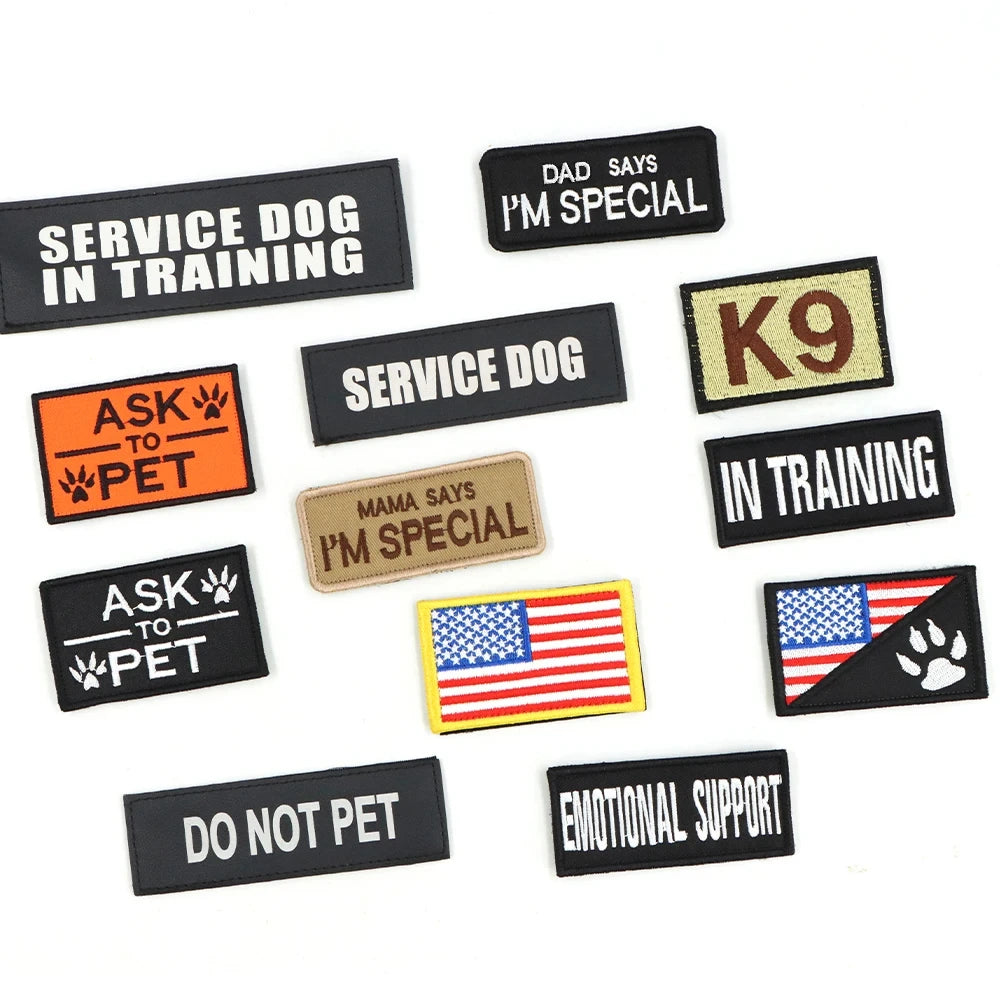 Military Grade Dog Harness Vest With Leash And Patches Set