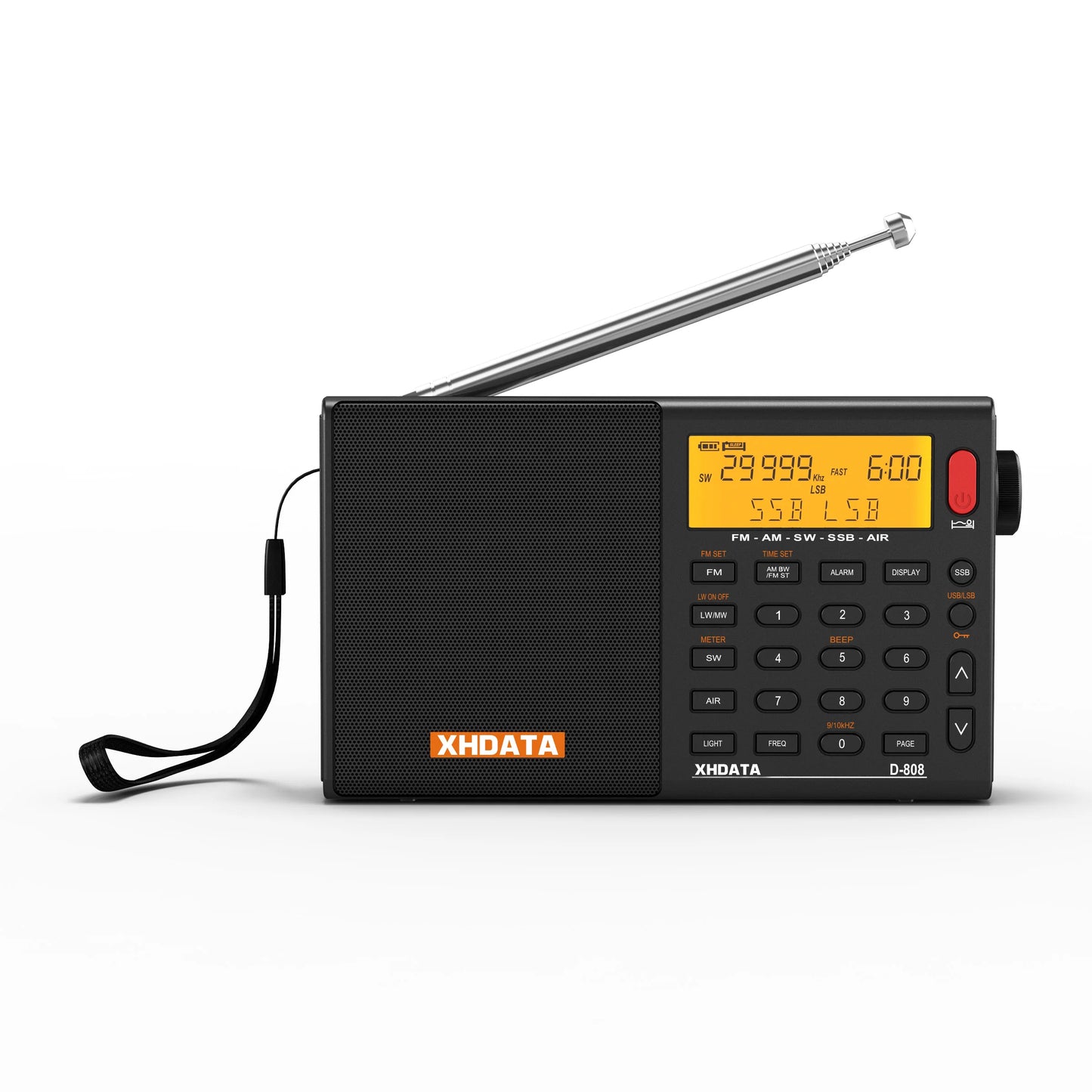 XHDATA D808 Portable Multiband Radio Receiver AM FM SW MW