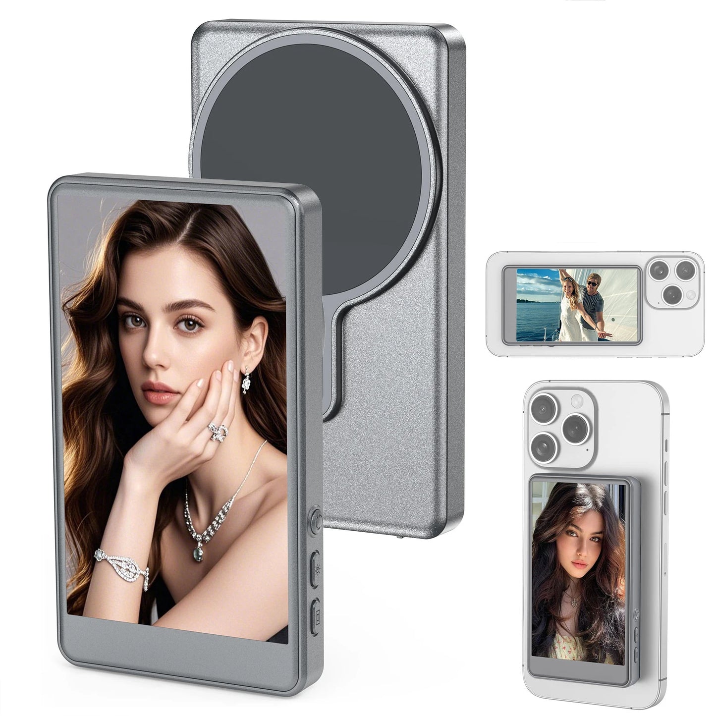 Unitedtime Vlog Selfie Monitor For Phone With Magnetic MagSafe Mount