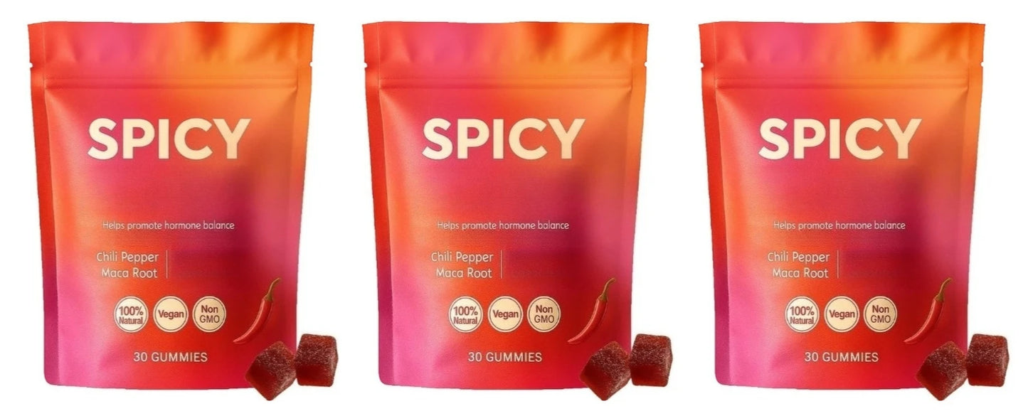 Hormonal Balance Gummies 30 Count Support Daily Health & Energy Recovery Peach Flavor — Chili Pepper and Maca Root Extract