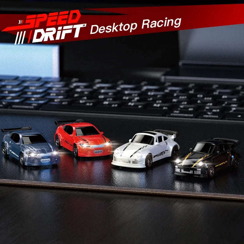 TEMIKIDS 1/64 2.4G High Speed Drift Rc Car 4WD Remote Control Car Four Wheel Drive Radio Controlled Mini RTR Racing Model Boy To
