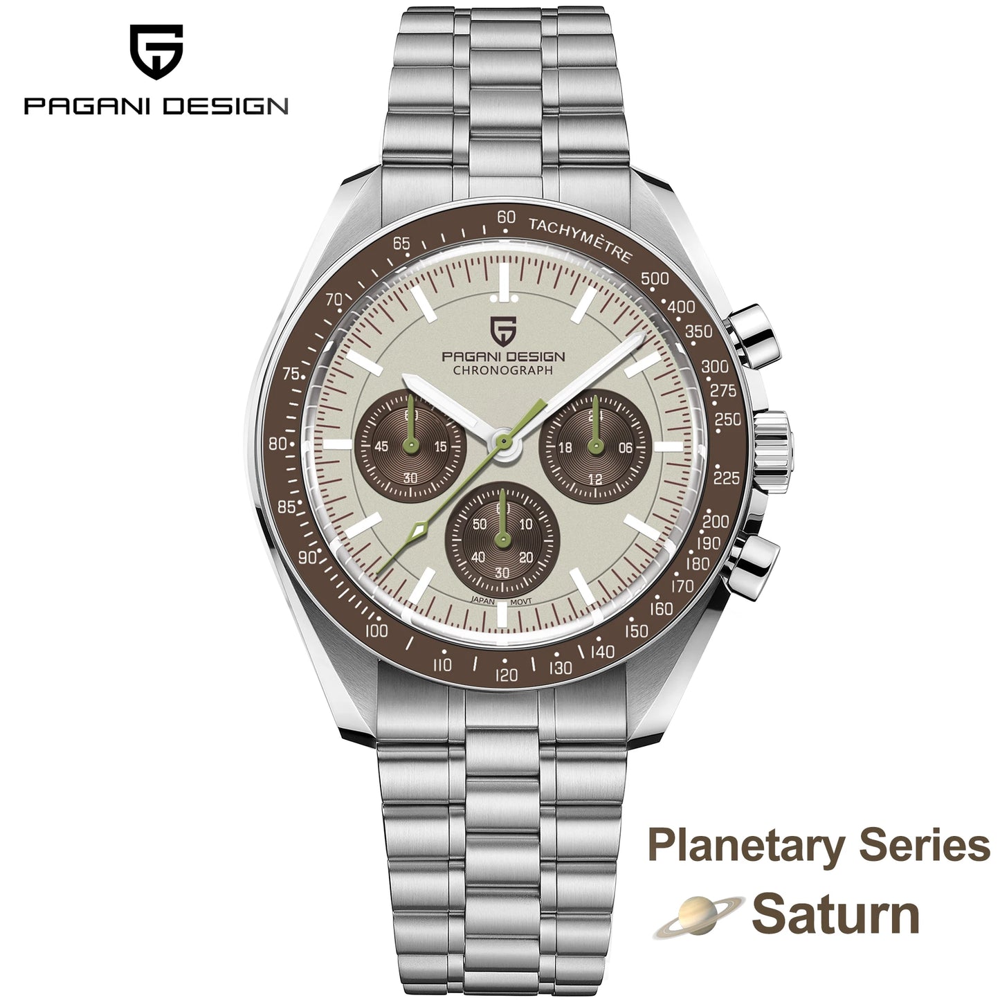 PAGANI DESIGN Luxury Quartz Chronograph Watch With Auto Date Sapphire